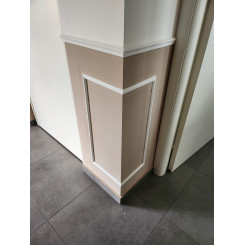 profilo parete boiserie bianco verniciabile prjx71 posa Varese