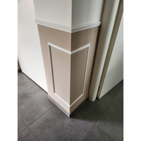 profilo parete boiserie bianco verniciabile prjx71 posa Varese