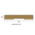 Coprifilo mostrina porta colore bianco RAL 9010 cm 7 in legno bordo piatto