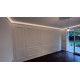 Kit boiserie PRE-TAGLIATO a rettangolo cm 100 x cm 50 bianco pronta all'uso o tinteggiabile cliente Mosca 1