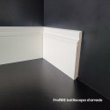 Battiscopa mdf alto 12 cm inglese verniciato bianco ral 9010 spessore mm 13