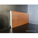 Battiscopa legno Teak impiallacciato bordo tondo alto 7,5 cm spessore mm 13
