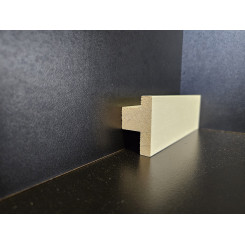 Veletta con doppio porta led in legno massello bianco ral 9001 effetto poro aperto mm 50 x mm 30 circa