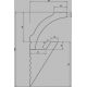 Veletta porta led per soffitto EXTRA RESISTENTE e PRONTA ALL'USO mm 100 X 50 prjx137RE tecnico