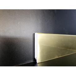 Battiscopa zoccolino basso ottone lucido oro di 75 mm bordo quadrato spessore mm 13