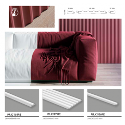 Rivestimento parete moderno Wave cm 280
