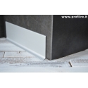 Battiscopa alluminio 8 centimetri satinato spessore alla base mm 10