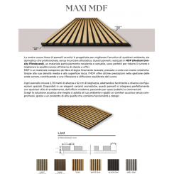 Pannelli rivestimento dogato cm 270 x 52 impiallacciato vero legno 
