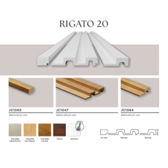 Pannelli rivestimento bianco rigato verniciabile spessore mm 21
