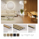 Pannelli rivestimento rigato decoro legno su base nera