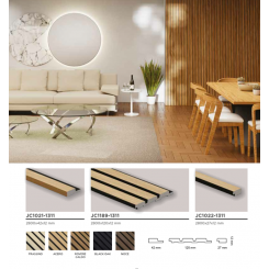 Pannelli rivestimento rigato decoro legno su base nera