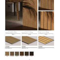 Pannelli rivestimento dogato cm 280 effetto legno molto sottile e doga MEDIUM