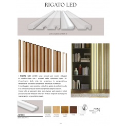 Profilo rigato porta led percombinazione pannello rigato 20