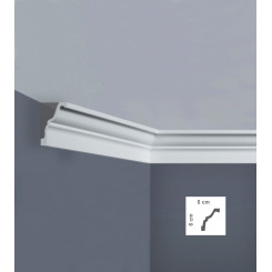 Mini veletta cornice soffitto sagomata in duro polimero EXTRA RESISTENTE cm 5 x cm 6