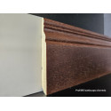 Battiscopa massello tinto noce medio sagomato ducale inglese alto 10 cm