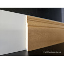 Battiscopa massello tinto Rovere sagomato ducale inglese alto 10 cm