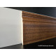 Battiscopa massello tinto Teak sagomato ducale inglese alto 10 cm