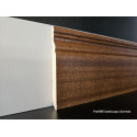 Battiscopa massello tinto Teak sagomato ducale inglese alto 10 cm