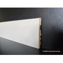 Battiscopa bianco da cm 7 in mdf spessore 1 cm bordo tondo pellicolato bianco ral 9016