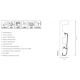 Battiscopa passafilo effetto matrix vena del legno bianco in duro polimero con guida porta cavi alto cm 8 spessore mm 20 tecnico