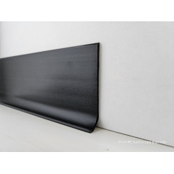 Battiscopa molto flessibile pvc nero alto cm 8 spessore con base mm 14