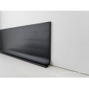 Battiscopa molto flessibile pvc colore nero alto cm 8 spessore con base mm 14