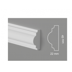 Profilo bianco cornice parete modanatura centimetri 4,5 extra resistente pronto all'uso