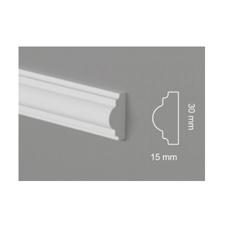Profilo bianco cornice parete modanatura mm 30 extra resistente pronto all'uso spessore mm 15