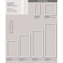 Kit boiserie MODERNA già assemblato a quadro cm 50 x cm 75 colore bianco pronta all'uso o verniciabile
