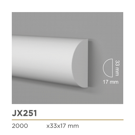 Profilo bianco cornice parete MEZZO CERCHIO centimetri 3,3 extra resistente pronto all'uso