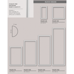 boiserie moderna economica bordo tondo mezzo cerchio colore bianca cm 50 x 50