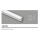 Mini veletta porta led per parete soffitto, doppio alloggio EXTRA RESISTENTE mm 22 x 17