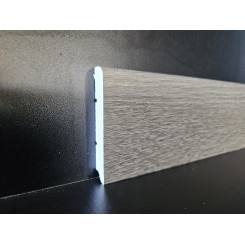 Battiscopa per pavimenti SPC in pvc espanso decoro Rovere grigio libeccio impermeabile di cm 7,5 