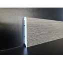 Battiscopa per pavimenti SPC in pvc espanso decoro Rovere grigio libeccio impermeabile di cm 7,5