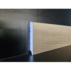 Battiscopa per pavimenti SPC in pvc espanso decoro Rovere chiaro California impermeabile di cm 7,5 