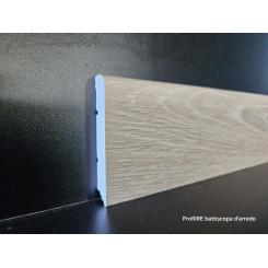 Battiscopa per pavimenti SPC in pvc espanso decoro Rovere chiaro maestrale impermeabile di cm 7,5 
