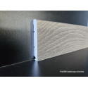Battiscopa per pavimenti SPC in pvc espanso decoro Rovere grigio chiaro stromboli impermeabile di cm 7,5