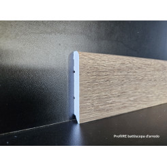 Battiscopa per pavimenti SPC in pvc espanso decoro Rovere beige solano impermeabile di cm 7,5 