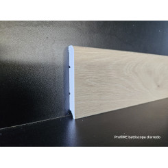 Battiscopa in pvc espanso decoro Rovere chiaro bora impermeabile di cm 7,5