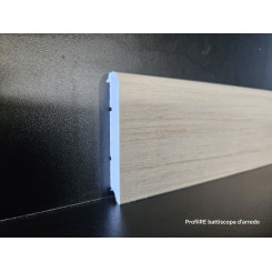 Battiscopa in pvc espanso decoro Rovere decappato impermeabile di cm 7,5