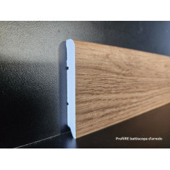 Battiscopa per pavimenti SPC in pvc espanso decoro Rovere condor impermeabile di cm 7,5