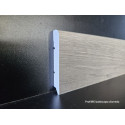 Battiscopa per pavimenti SPC in pvc espanso Rovere grigio chiaro Ischia impermeabile di cm 7,5