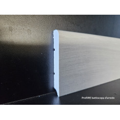Battiscopa per pavimenti SPC in pvc espanso decoro Rovere tramontana impermeabile di cm 7,5
