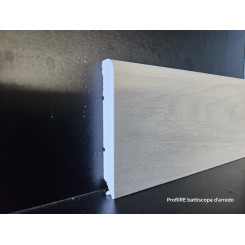 Battiscopa per pavimenti SPC in pvc espanso decoro Rovere riso impermeabile di cm 7,5