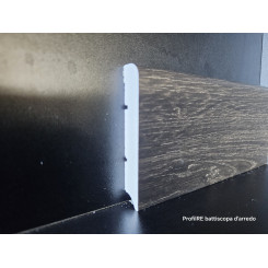 Battiscopa per pavimenti SPC in pvc espanso decoro Rovere carbone impermeabile di cm 7,5