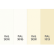 tabella colori ral 9010 - 9001 - 1013 - 9016