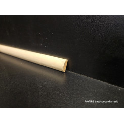 Mezzo tondo cornice da muro in legno massello grezzo mm 20 x mm 9