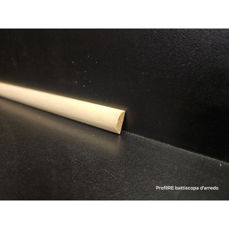 Mezzo tondo cornice da muro in legno massello grezzo mm 20 x mm 9