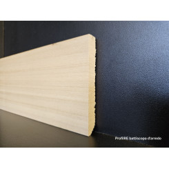 Battiscopa in legno massello grezzo da verniciare bordo quadro alto cm 10 spessore mm 13 utimo lotto