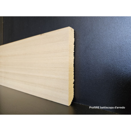 Battiscopa in legno massello grezzo da verniciare bordo quadro alto cm 10 spessore mm 13 utimo lotto